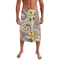 Kanaka Maoli Hawaii Plumeria Lavalava Dancing Tentacles Beige Style LT7 Beige - Polynesian Pride