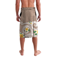 Kanaka Maoli Hawaii Plumeria Lavalava Dancing Tentacles Beige Style LT7 - Polynesian Pride