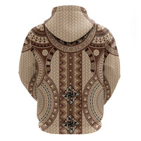 Bula Fiji Vintage Hoodie Brown Masi Motifs
