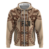 Bula Fiji Vintage Hoodie Brown Masi Motifs