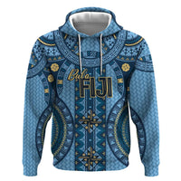 Bula Fiji Vintage Hoodie Prussian Blue Masi Motifs