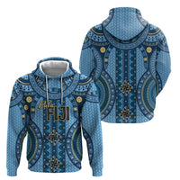 Bula Fiji Vintage Hoodie Prussian Blue Masi Motifs