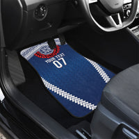 Manu Samoa Rugby Custom Navy Blue Car Mats ʻIe Toga Pattern With Red Ula fala LT7 - Polynesian Pride
