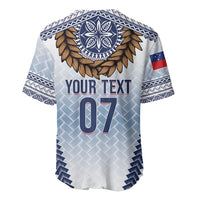 Manu Samoa Rugby Custom White Baseball Jersey ʻIe Toga Pattern With Brown Ula fala LT7 - Polynesian Pride