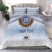 Manu Samoa Rugby Custom White Bedding Set ʻIe Toga Pattern With Brown Ula fala LT7 - Polynesian Pride