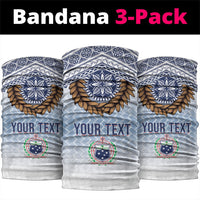 Manu Samoa Rugby Custom White Neck Gaiter ʻIe Toga Pattern With Brown Ula fala LT7 package One Size: 25*50cm White - Polynesian Pride