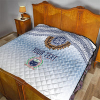 Manu Samoa Rugby Custom White Quilt ʻIe Toga Pattern With Brown Ula fala LT7 - Polynesian Pride