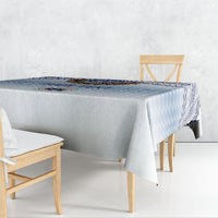 Manu Samoa Rugby Custom White Tablecloth ʻIe Toga Pattern With Brown Ula fala LT7 - Polynesian Pride