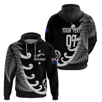 Personalised New Zealand Rugby Hoodie Aotearoa Silver Fern Koru Maori Style LT7 - Polynesian Pride