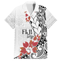 Bula Fiji Day Family Matching Puletasi and Hawaiian Shirt Tagimaucia on Masi Pattern