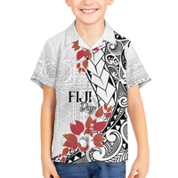 Bula Fiji Day Family Matching Puletasi and Hawaiian Shirt Tagimaucia on Masi Pattern