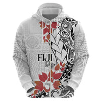 Bula Fiji Day Zip Hoodie Tagimaucia on Masi Pattern
