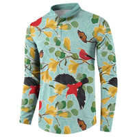 Aloha Hawaii Button Sweatshirt I'iwi on Mamane Pastel Turquoise