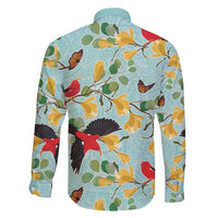 Aloha Hawaii Family Matching Puletasi and Hawaiian Shirt I'iwi on Mamane Pastel Turquoise