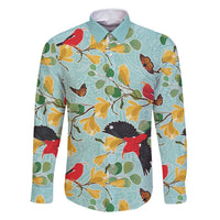 Aloha Hawaii Family Matching Tank Maxi Dress and Hawaiian Shirt I'iwi on Mamane Pastel Turquoise