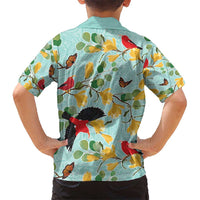 Aloha Hawaii Kid Hawaiian Shirt I'iwi on Mamane Pastel Turquoise LT7 - Polynesian Pride