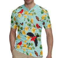 Aloha Hawaii Rugby Jersey I'iwi on Mamane Pastel Turquoise