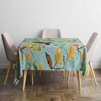 Aloha Hawaii Tablecloth I'iwi on Mamane Pastel Turquoise