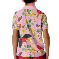 Aloha Hawaii Kid Polo Shirt I'iwi on Mamane Pastel Pink LT7 - Polynesian Pride