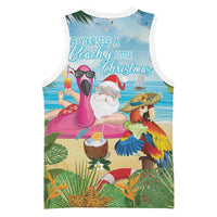 Have Yourself A Beachy Little Christmas Basketball Jersey with Santa Chilling - Polynesian Pride