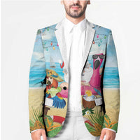 Have Yourself A Beachy Little Christmas Blazer with Santa Chilling - Polynesian Pride