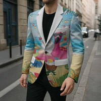 Have Yourself A Beachy Little Christmas Blazer with Santa Chilling - Polynesian Pride