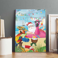 Have Yourself A Beachy Little Christmas Canvas Wall Art with Santa Chilling - Polynesian Pride
