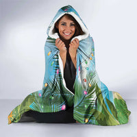 Have Yourself A Beachy Little Christmas Hooded Blanket with Santa Chilling - Polynesian Pride