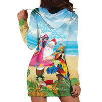 Have Yourself A Beachy Little Christmas Hoodie Dress with Santa Chilling - Polynesian Pride
