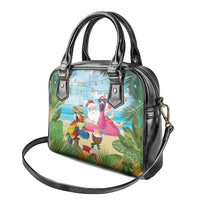 Have Yourself A Beachy Little Christmas Shoulder Handbag with Santa Chilling - Polynesian Pride