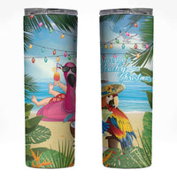 Have Yourself A Beachy Little Christmas Skinny Tumbler with Santa Chilling LT7 Colorful - Polynesian Pride