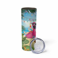 Have Yourself A Beachy Little Christmas Skinny Tumbler with Santa Chilling LT7 - Polynesian Pride