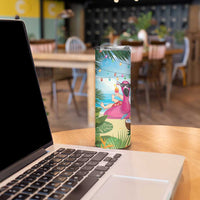 Have Yourself A Beachy Little Christmas Skinny Tumbler with Santa Chilling LT7 - Polynesian Pride
