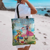 Have Yourself A Beachy Little Christmas Tote Bag with Santa Chilling - Polynesian Pride