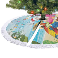 Have Yourself A Beachy Little Christmas Tree Skirt with Santa Chilling - Polynesian Pride