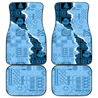 Bula Fiji Tapa Mix Christmas Car Mats Vintage Style LT7 Turquoise - Polynesian Pride