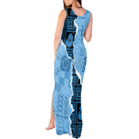 Bula Fiji Tapa Mix Christmas Tank Maxi Dress Vintage Style LT7 - Polynesian Pride