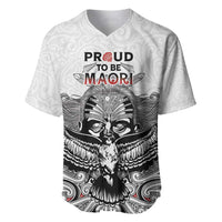 Aotearoa Personalized Baseball Jersey Proud To Be Maori LT7 White - Polynesian Pride