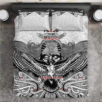 Aotearoa Personalized Bedding Set Proud To Be Maori LT7 White - Polynesian Pride