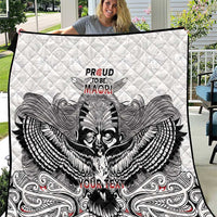 Aotearoa Personalized Quilt Proud To Be Maori LT7 White - Polynesian Pride