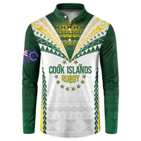 Cook Islands Rugby Custom Button Sweatshirt Kuki's Aitu Champions LT7 Colorful - Polynesian Pride
