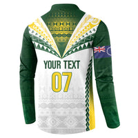 Cook Islands Rugby Custom Button Sweatshirt Kuki's Aitu Champions LT7 - Polynesian Pride