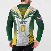 Cook Islands Rugby Custom Button Sweatshirt Kuki's Aitu Champions LT7 - Polynesian Pride
