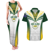 Cook Islands Rugby Custom Couples Matching Tank Maxi Dress and Hawaiian Shirt Kuki's Aitu Champions LT7 Colorful - Polynesian Pride