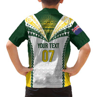 Cook Islands Rugby Custom Family Matching Tank Maxi Dress and Hawaiian Shirt Kuki's Aitu Champions - Polynesian Pride