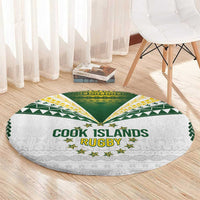 Cook Islands Rugby Round Carpet Kuki's Aitu Champions - Polynesian Pride
