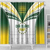 Cook Islands Rugby Shower Curtain Kuki's Aitu Champions - Polynesian Pride