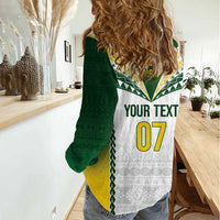 Cook Islands Rugby Custom Women Casual Shirt Kuki's Aitu Champions - Polynesian Pride