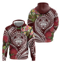 Aloha Hawaii Big Island Zip Hoodie Ohia Lehua Wahine LT7 - Polynesian Pride
