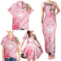 Aloha Hawaii Maui Family Matching Tank Maxi Dress and Hawaiian Shirt Goddess Lokelani Rose